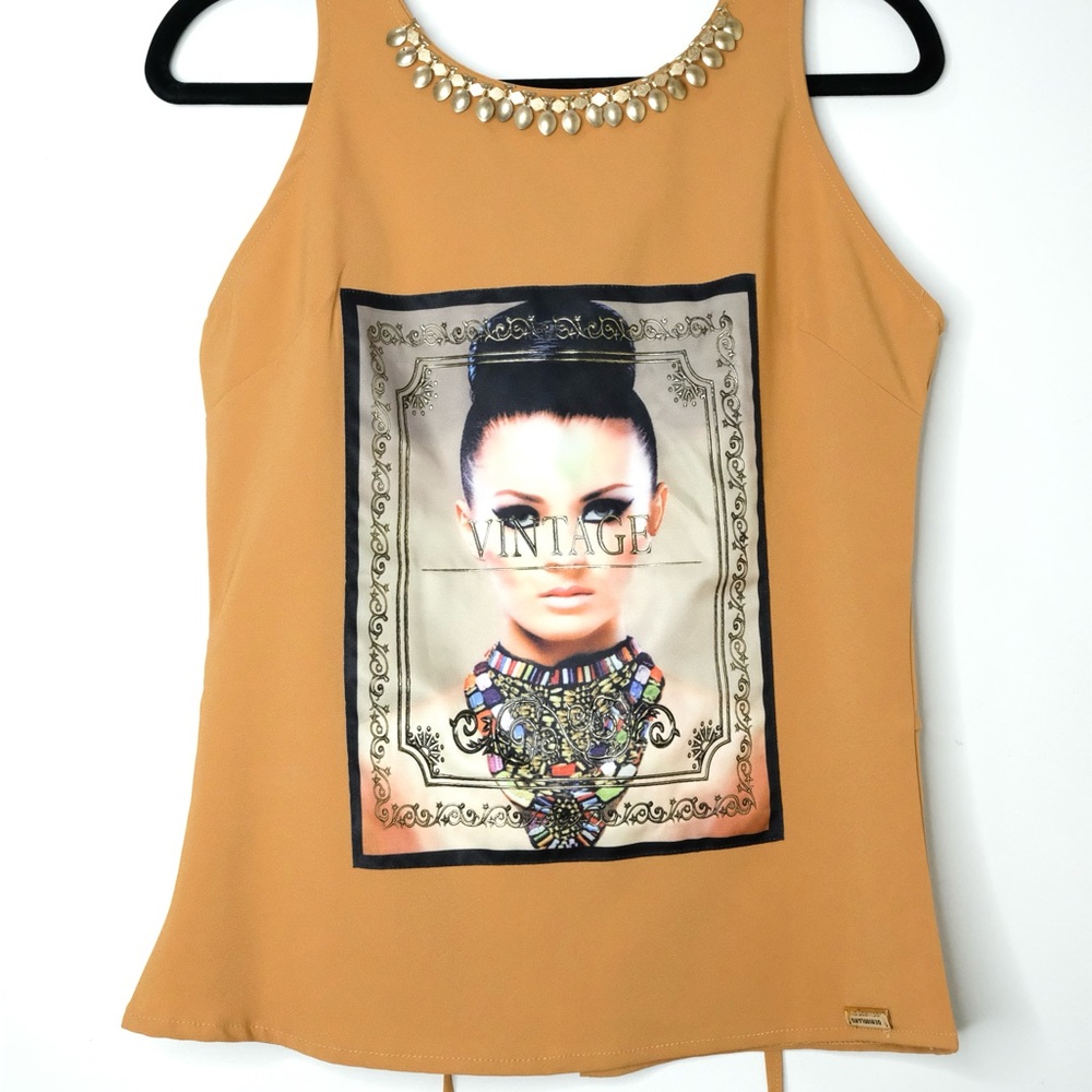 Vintage Graphic Tan Women's Tank Top